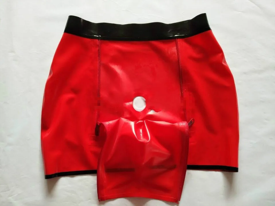 Латексные штаны резиновые мужские хип сексуальные шорты с низкой талией на молнии Боксеры Нижнее белье Размер XXS-XXL
