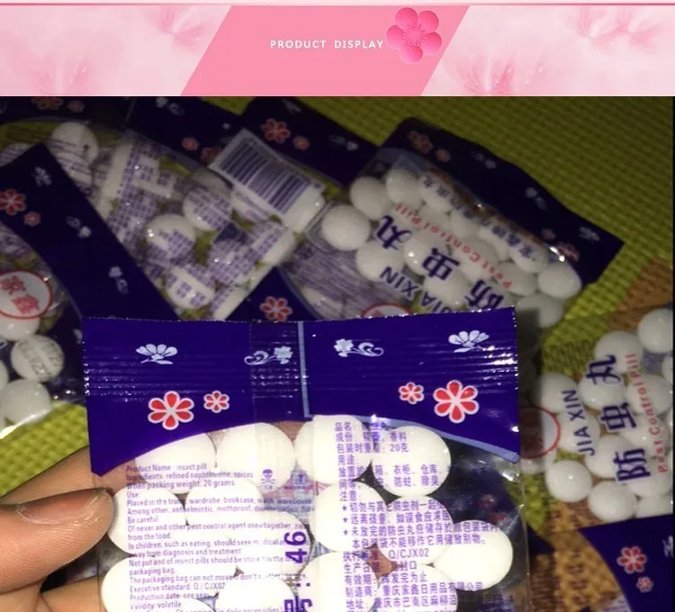 20 упак./лот натуральная камфора Ball Camphor White Mothballs шарики от моли стойкий к