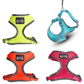 

1pcs dogs cats fashion mesh breathable harness supplies puppy harnesses products pet dog cat accessories S M L XL