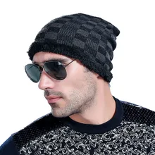 Elastic Men Elastic Hat Hat For Man Skullies Beanies Solid Knitted Hat Warm Cap Men Beanies Cap