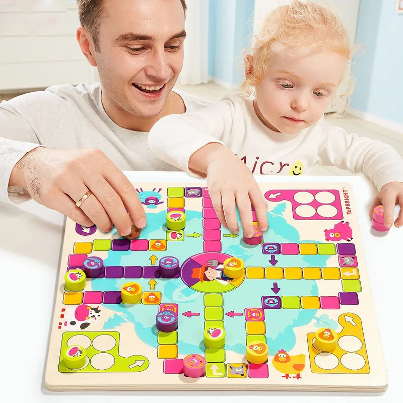 

Children's Early Education Puzzle Chess Pupils Dice Table Games Baby Parent-child Interactive Flying Chess Children's Toys Gifts