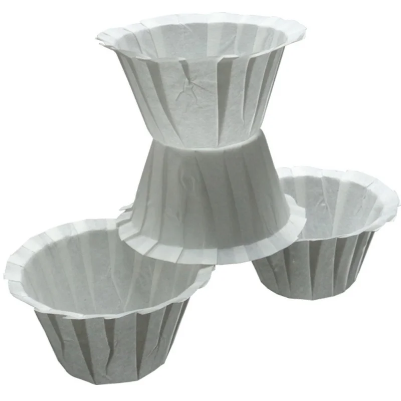 50 шт. короткие бумажные фильтры для кофе одноразовые бумажные чашки Kcup пищевая кружка форма торт фильтры для кофе kom