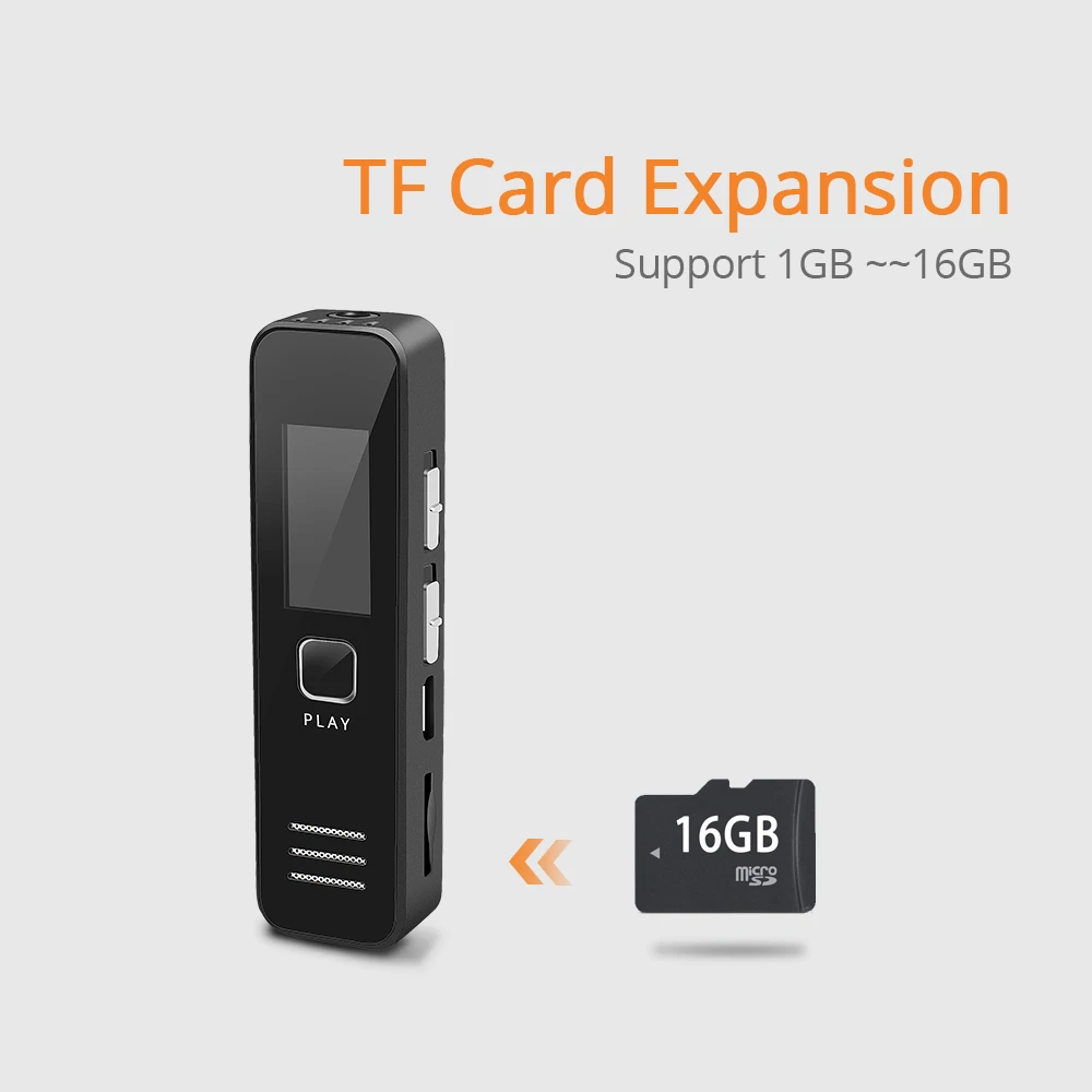Цифровой диктофон TISHRIC 16 ГБ с Usb портом профессиональный 20 часов 10 м MP3 WMA U флеш