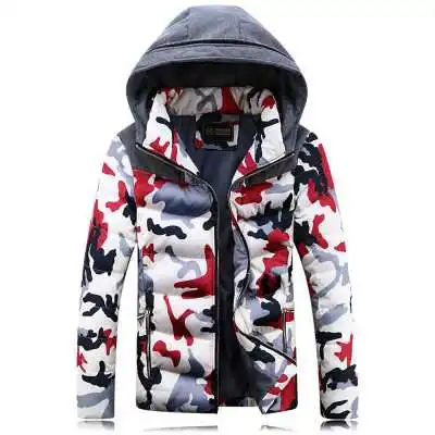 Fashion Winter Coats And Jackets For Men Camouflage Print