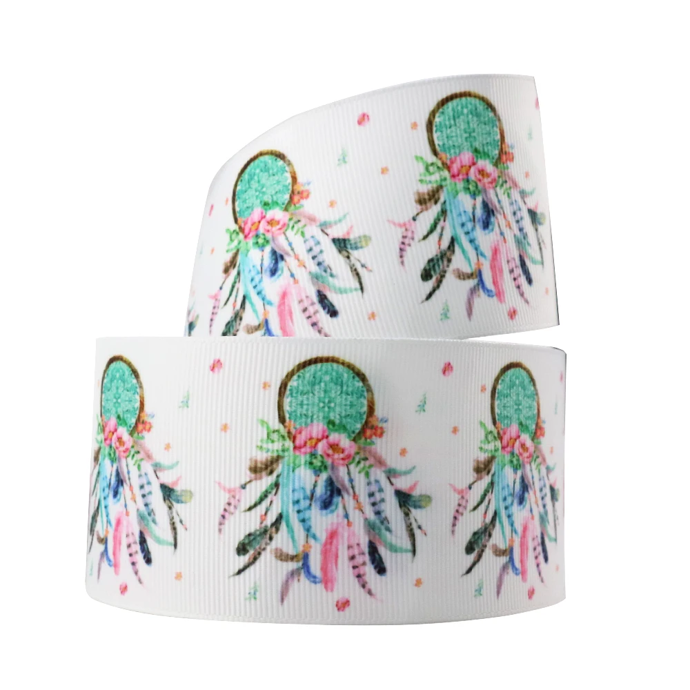 

David accessories 2"50mm rainbow printed polyester grosgrain tape ribbon 10yds,DIY handmade,wedding gift wrapping,10Yc3685