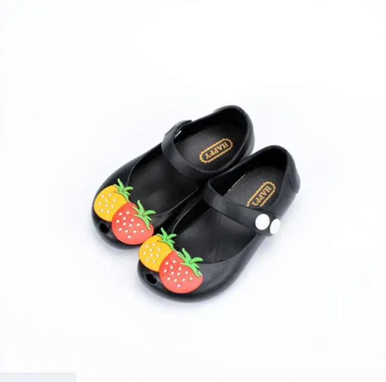 Fruit Cutey мальчиков сандалии фрукты лук Сова силиконовая обувь для мальчиков сандалии для девочек мягкая одежда для малышей для девочек сандалии пляжные сандалии дети Размеры 13-17 - Цвет: Fruit