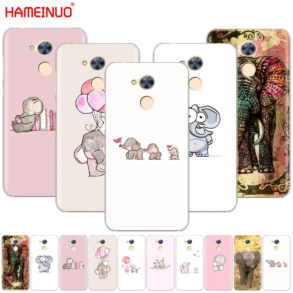HAMEINUO Cartoon cute elephant and rabbit Cover phone Case for Huawei Honor 10 V10 4A 5A 6A 7A 6C 6X 7X 8 9 LITE | Мобильные