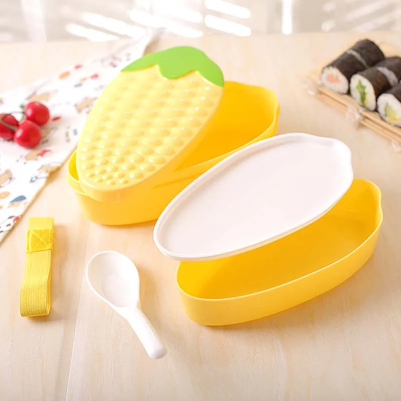 Новое поступление Мультфильм кукурузы Портативный 2 Слои здоровый пищевой