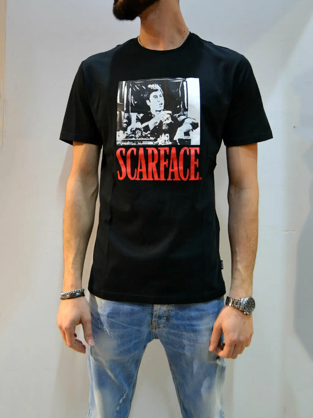 Мужская футболка с надписью ONLY &amp SONS Nera Uomo Maglia Mezza Manica SCARFACE TONY Монтана из 100% хлопка