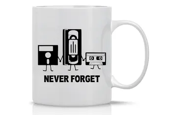 

Funny Coffee Mug 11OZ Never Forget Funny Retro Music Novelty Perfect Gift