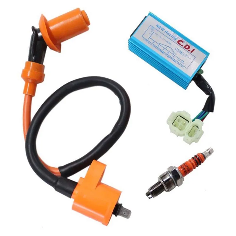 Z/ündspule Racing Performance 6 Pin CDI Box Z/ündkerze f/ür GY6 50CC 125CC 150CC ATV Scooter