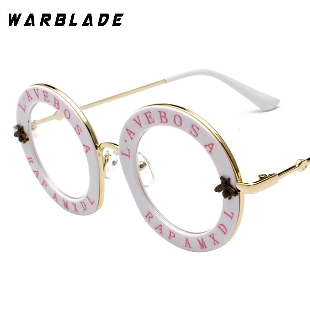 Новые модные Круглые Солнцезащитные очки женские брендовые дизайнерские винтажные градиентные солнцезащитные очки UV400 Oculos Feminino Lentes WarBLade - Цвет линз: white clear