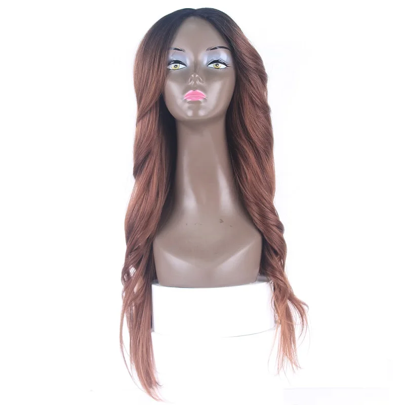 Alinova Body Wave Synthetic Hair Wigs Lpart& Lace Front Synthetic Lace Front Wig For Black Women 150% Density - Color: DR30