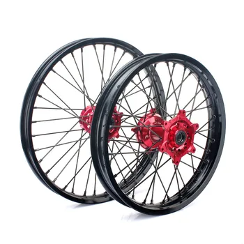 

BIKINGBOY 21*1.6 19*2.15 MX Front Rear Wheel Rims Complete Hub 36 Spokes for CRF 250R 2014 2015 2016 2017 CRF 450R 13 14 15 16