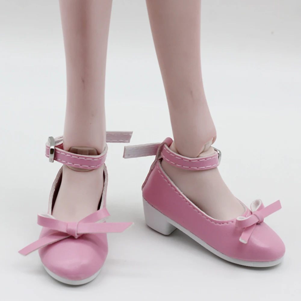 1pair Fashion PU Leather Shoes For 16inch 60cm BJD SD Dolls mini shoes toy fit 1/3 Dolls 7.8cm