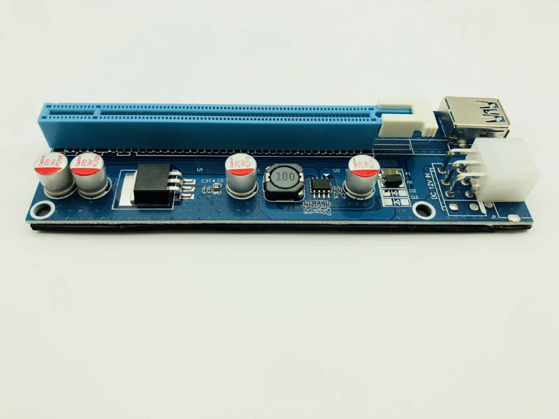 PCI E Express 1x к 16x Шахтерская машина расширитель переходника плата адаптера с 15Pin до