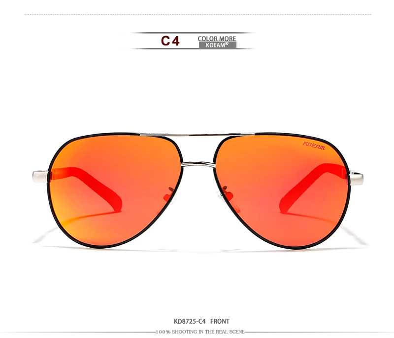 KDEAM Алюминий магния вождения солнцезащитные очки Dazzle Цвет лягушка зеркало спортивные очки кадр с футляром KD8725