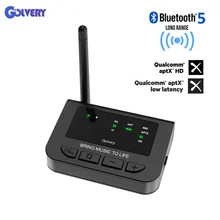 Большой диапазон Bluetooth 5,0 передатчик приемник 3 в 1 aptX HD& APTX низкая задержка беспроводной AUX& оптический адаптер для ТВ домашний стерео