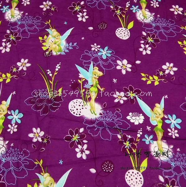 100*105 см Tinker фиолетовый цветок ярмарка хлопок ткань хлопковый трикотажный жакет фабричное кружево футболки платье ткань