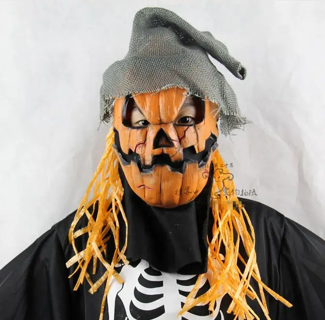 

2017 High grade Halloween Mask Pumpkin Scary Mask Creepy Latex Realistic Crazy ghost Rubber Super Creepy Party Halloween