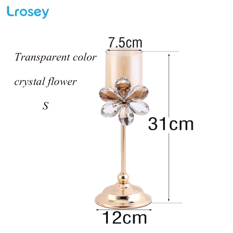 Европейская Свеча Держатель для домашнего декора свечей обеденный стол украшения Романтические свадебные украшения хрустальный подсвечник - Цвет: transparent crystalS