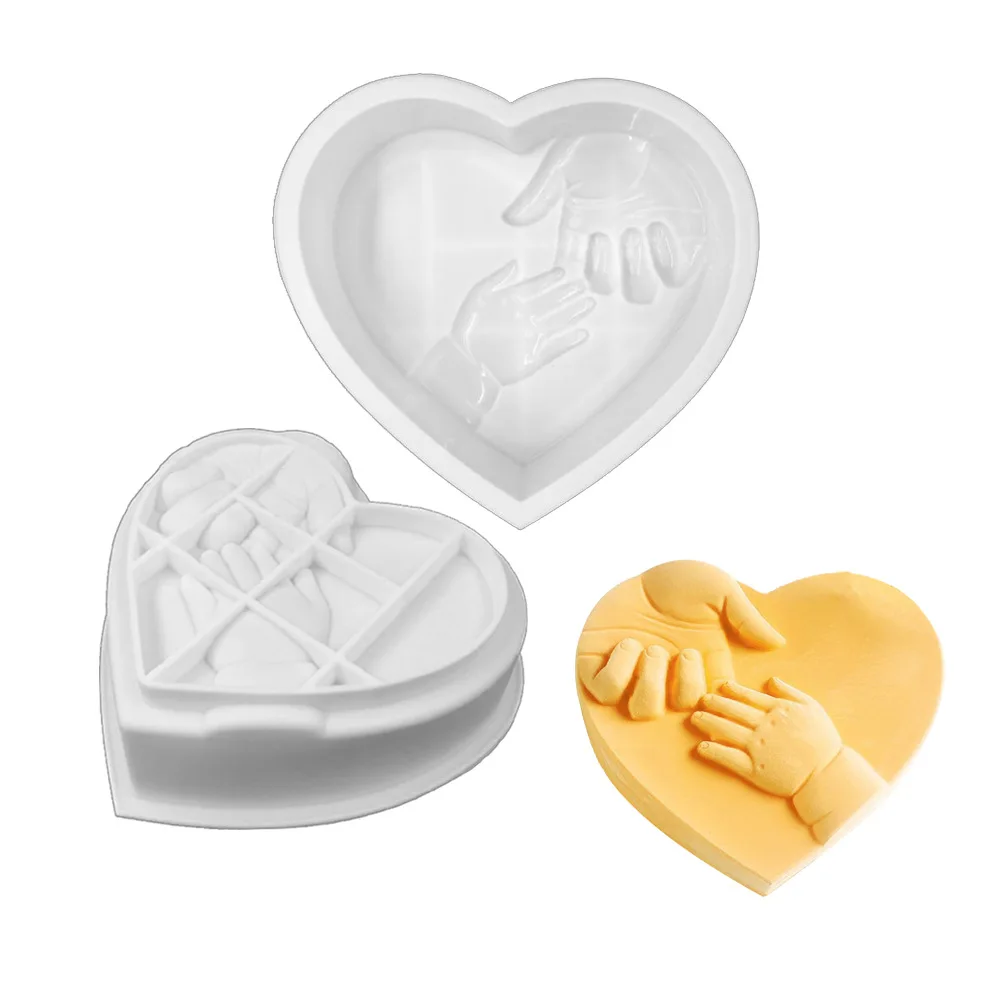 

GODWJ Mousse Silicone Cake Mold Mother Love Heart Shape DIY Handmade Baking Dessert Chocolate Fondant Mold Cake Decorating Tools