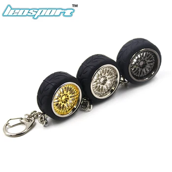 

LEOSPORT-RIM wheel keychain Car wheel Nos Turbo keychain key ring metal 007