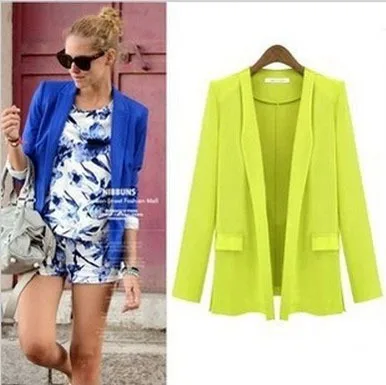 plus size xxxl supernova wholesale color neon yellow blue white colorful plus size blazers