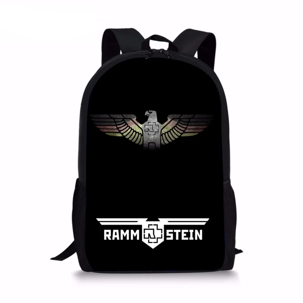 

2019 New Rammstein Logo Design Printing Backpack For Boys Girls 3D School Bag Supplies Women Bags Men Laptop Rucksack