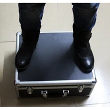 Tactical box aluminium tool case magic props file storage Hard carrying box Hand Gun case Locking Pistol with foam 43*35*17CM