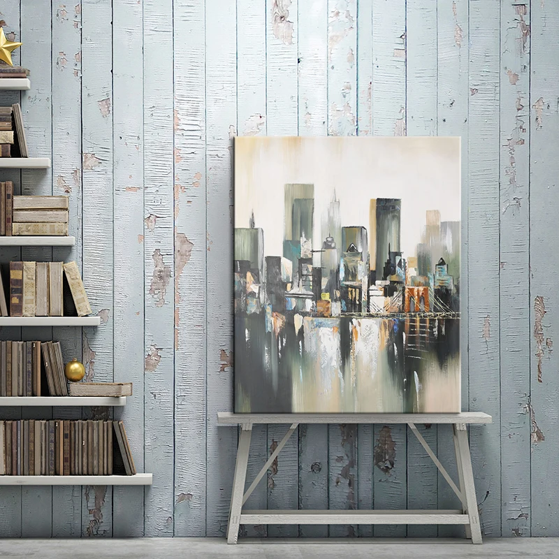Современная абстрактная картина маслом на холсте настенная живопись