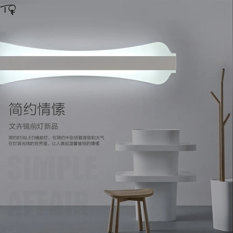 

Led Mirror Light Wall Lamp Makeup Dressing Bathroom Toilet Simple Modern Waterproof Fog-proof Fashion Wall Sconce Light Fixture