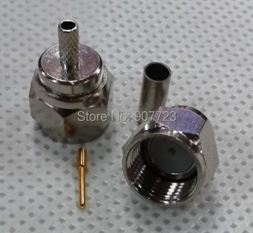 

F Male Plug Straight Crimp RG174 LMR100 RG316 RF Connector