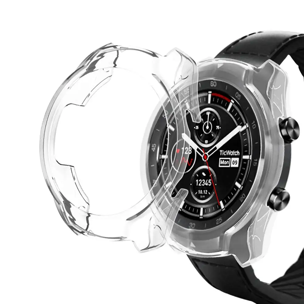 Ультратонкий чехол из ТПУ для Ticwatch Pro Smart Watch, защитный чехол, Мягкий бампер для Tic Watch Pro Frame Shell, аксессуары для ношения