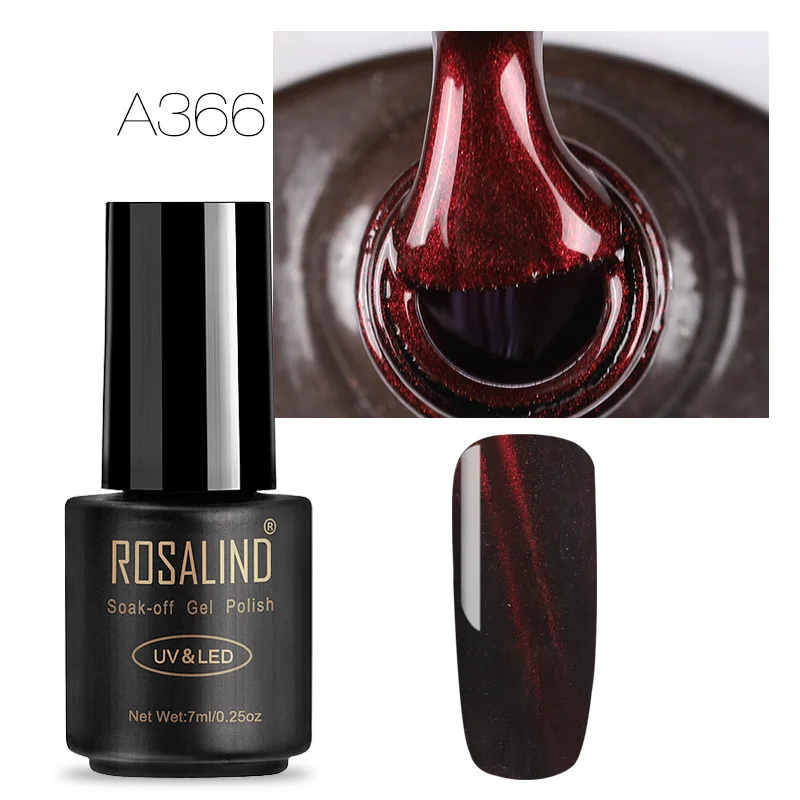 ROSALIND 7 мл кошачий глаз серия Гель-лак для ногтей Prime Nail Art Desgin Soak Off гибридный Белый Гель-лак для ногтей Набор для маникюра - Цвет: A366