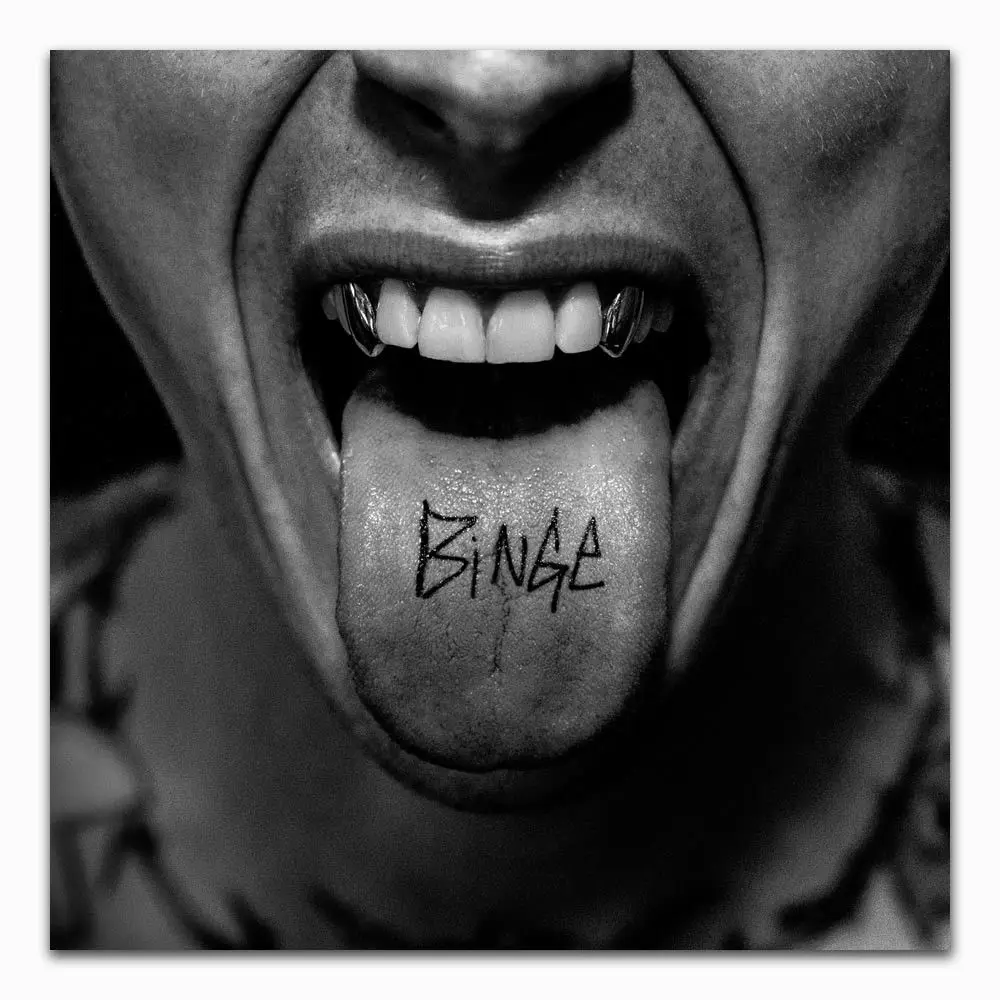 

G-274 Machine Gun Kelly Binge New 2018 Rap Music Album Poster 14x14 24x24 27x27inch Art Canvas Wall Pictures For Living Room