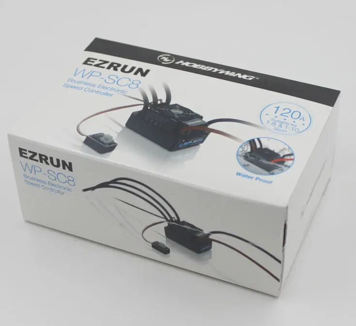 Hobbywing EZRUN WP SC8 водонепроницаемый 120A бесщеточный ESC RC автомобиль EZRUN-WP-SC8 контроллер скорости RC