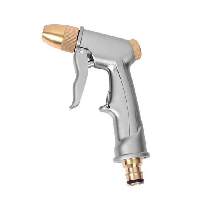 High Pressure Power Car Water Gun Jet Garden Plants Washer Hose Wand Nozzle Sprayer Watering Spray Sprinkler Home Cleaning Tool - Цвет: Silver