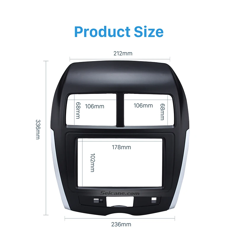 Seicane 2Din Высококачественная Автомобильная Радио фасция для 2012 Mitsubishi ASX Outlander Sport авто стерео панель наборы DVD плеер пластина рамка