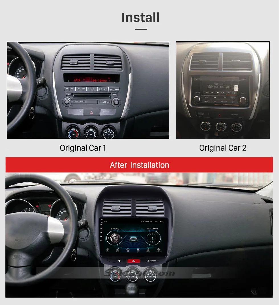 Seicane 10," Android 8,1 для CITROEN C4 2010- Mitsubishi ASX gps 2 Din Автомобильный Радио Аудио плеер Поддержка DVR TPMS DAB