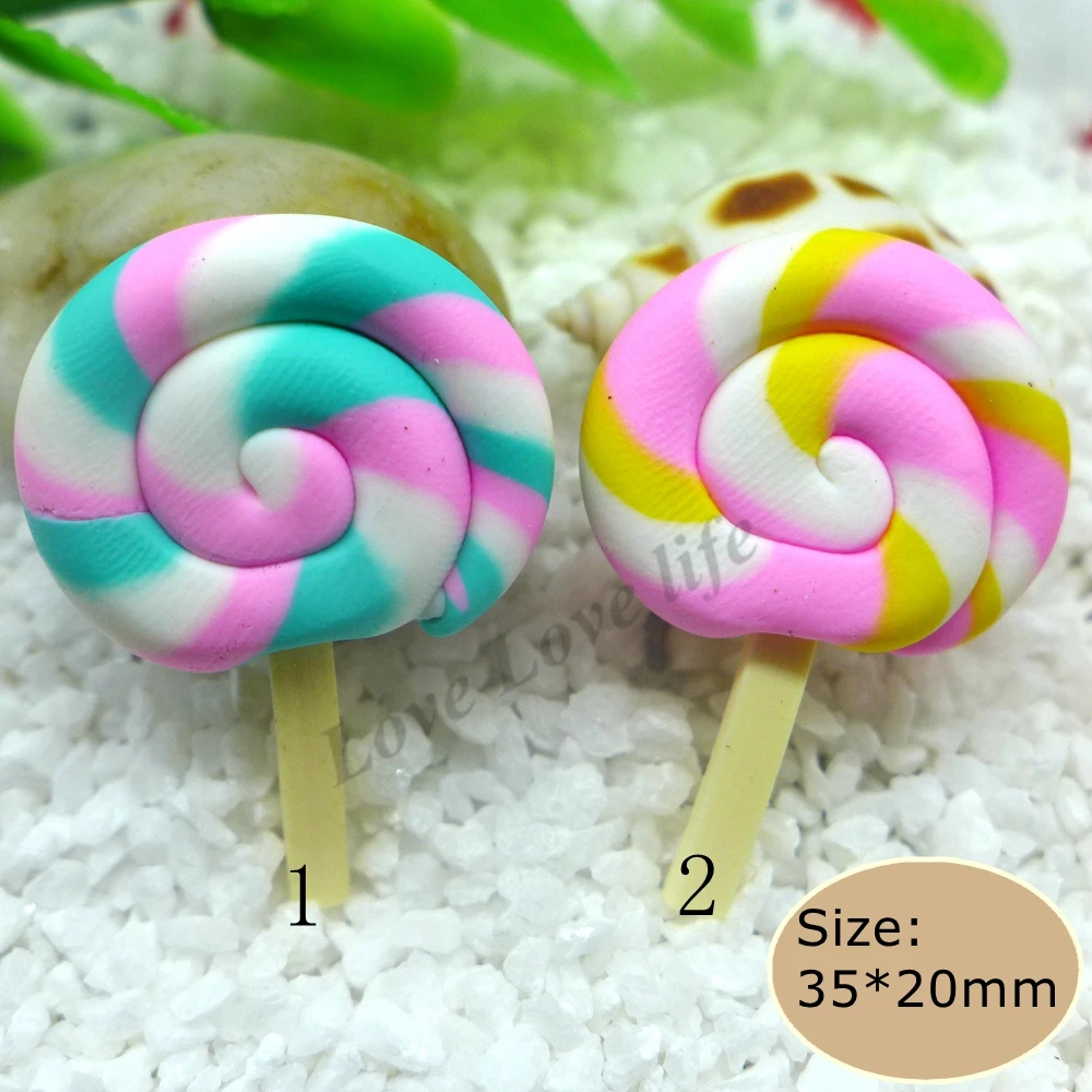 

Kawaii Clay Lollipop For DIY mobile phone case Hair Clip Decoration Supplies Embellishment Scrapbooking