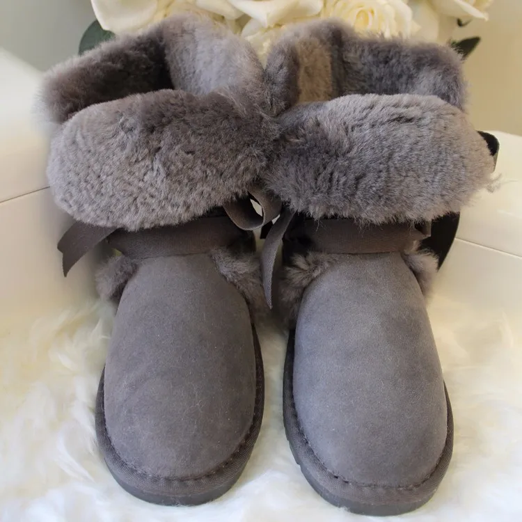 Ботинки из натуральной овечьей кожи; натуральный мех; Шерсть; теплые зимние женские ботинки; Модные женские зимние ботинки высокого качества