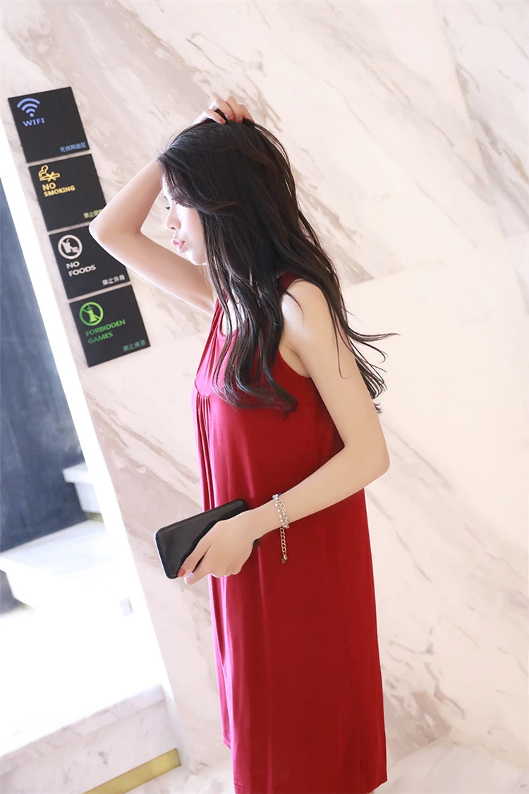 Nursing Dress Summer loose Maternity Dresses Sleeveless Pregnancy Dress for Pregnant Women Daily Home Wearing Maternity Clothes (31)