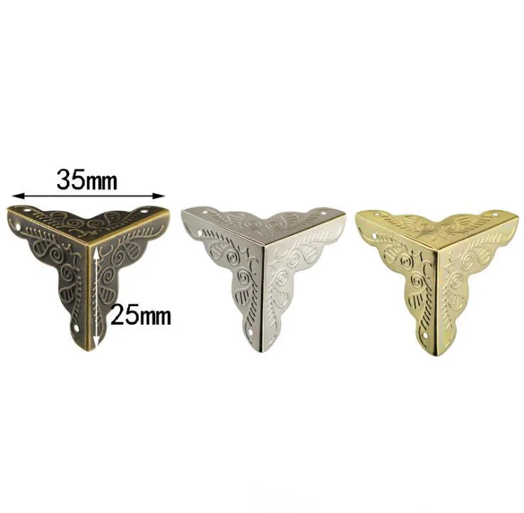 

Bronze Color Yellow White Three Kinds Of Color Classical Package Corner Ancient Style Edge Corner Wooden Box Wine Box Four Edgep