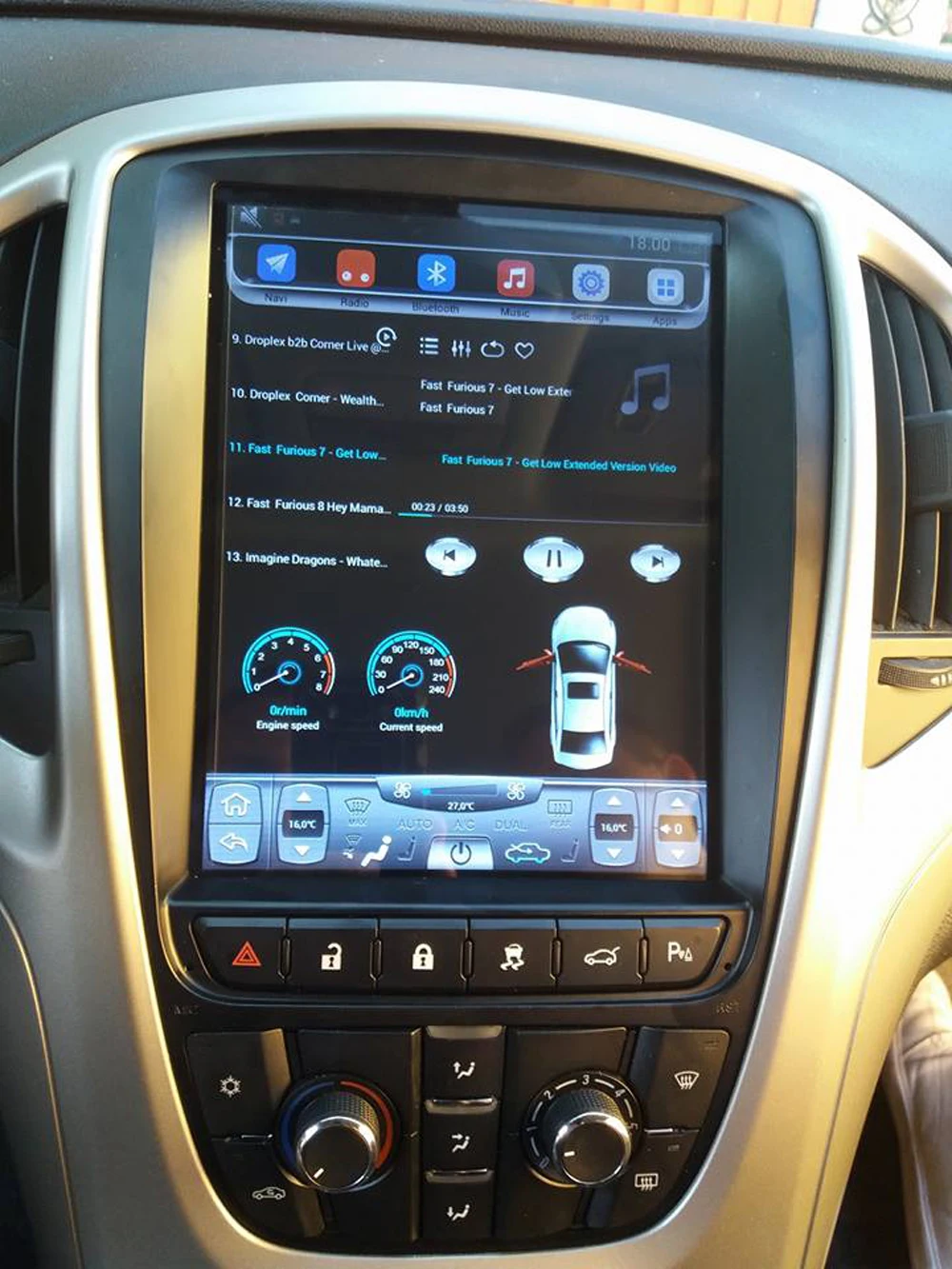 Автомобильная магнитола Tesla с восьмиядерным процессором Android 9 7 дюйма