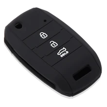 3 кнопки, силиконовый автомобильный пульт дистанционного управления, флип-чехол для ключей, брелок, держатель для KIA Sorento Cerato Rio K2 Sportage Optima K5 Soul