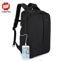 2017 tigernu nueva carga del usb impermeable 15.6 pulgadas portátil mochila hombres mochila mochilas para adolescentes de verano para las mujeres