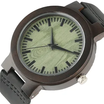 

Nature Wood Casual Gift Women Cool Creative Simple Genuine Leather Band Strap Quartz Men Wrist Watch Trendy Bamboo Pattern Hot