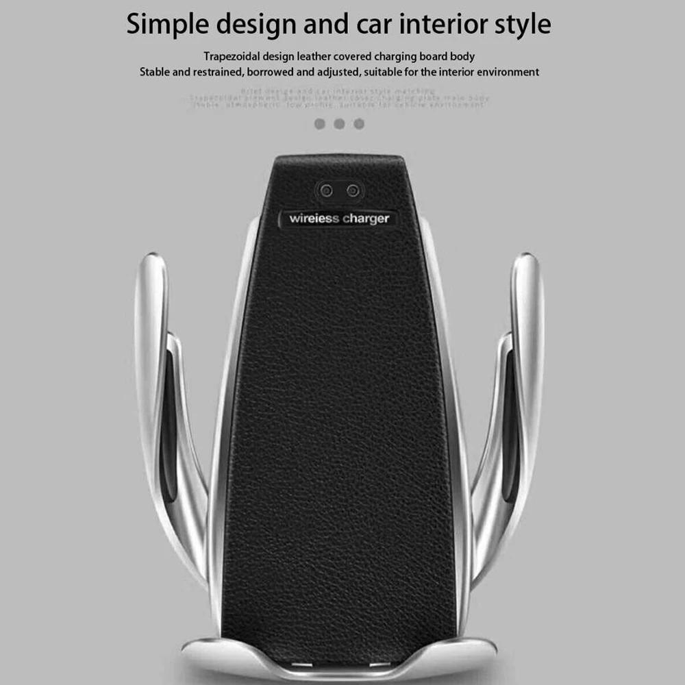 Kabym Auto Clamping Wireless Car Charger Air Vent Holder 360 Rotation Charging Mount Bracket For iphone For Huawei smart phone