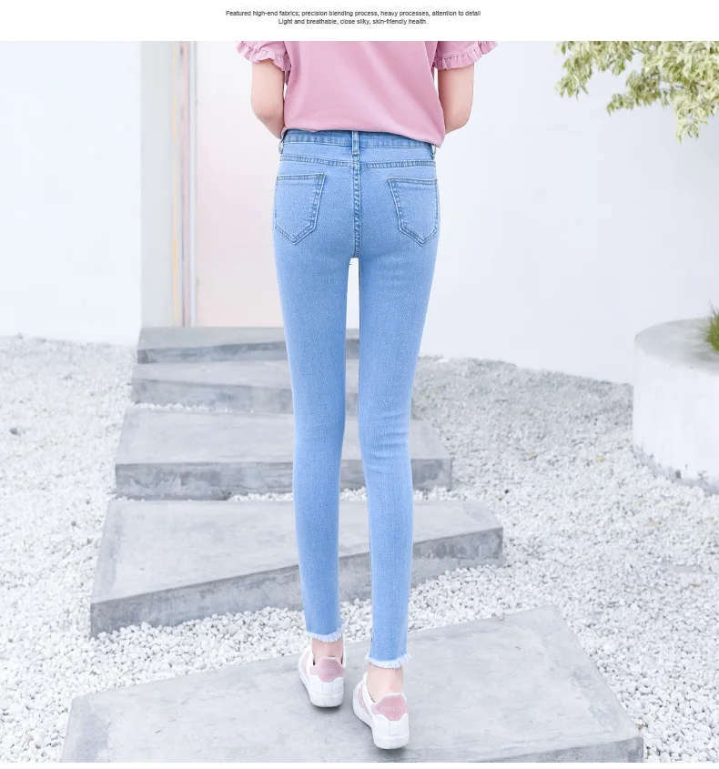 Новые джинсы женские джинсовые брюки синий цвет женские s женские джинсы стрейч низ Feminino узкие брюки для женщин брюки